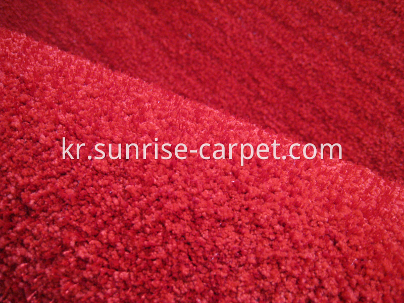 Microfiber with Polyester Carpet with Short Pile solid red 